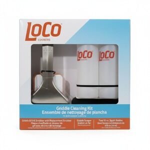LoCo Cookers Griddle Cleaning Kit - Scraper, Scrubber, 2 Squirt Bottles - New